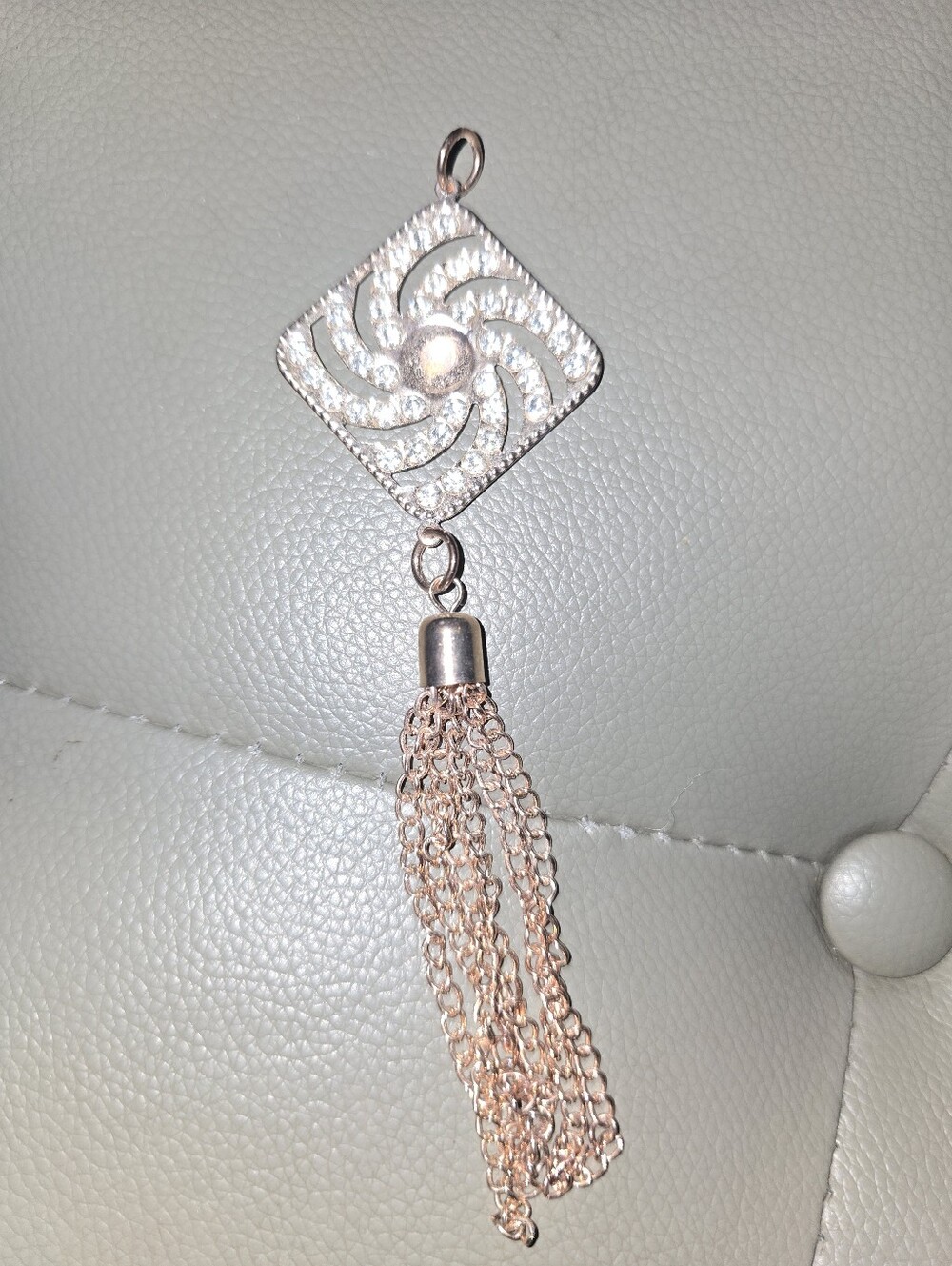 Rose Gold Tassel Pendant Necklace Charm